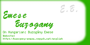 emese buzogany business card