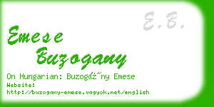 emese buzogany business card